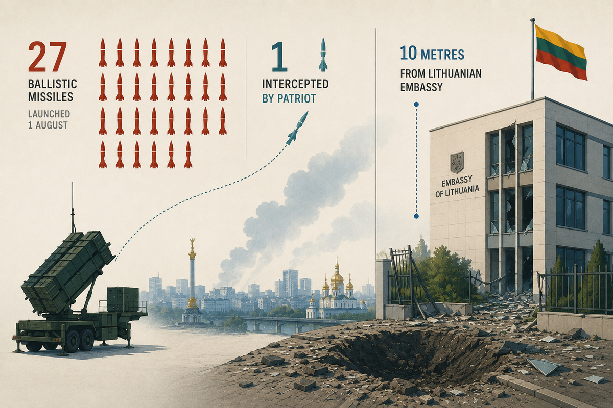 Двадцять сім балістичних, один перехват: нові дані про залп показують межу української ППО — і незахищеність флангу за нею